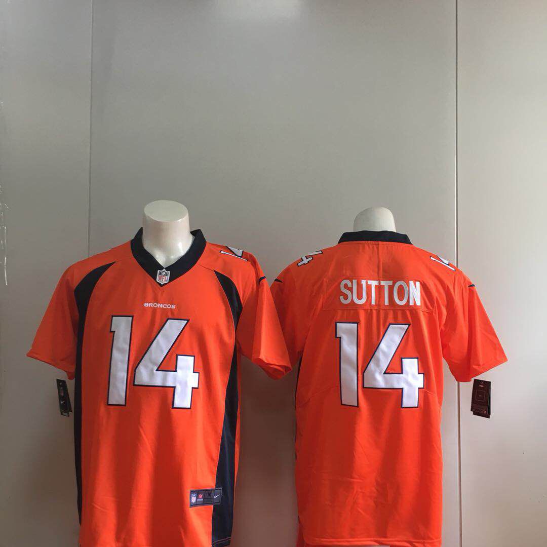 Men Denver Broncos #14 Sutton Orange Nike Vapor Untouchable Limited Playe NFL Jerseys->denver broncos->NFL Jersey